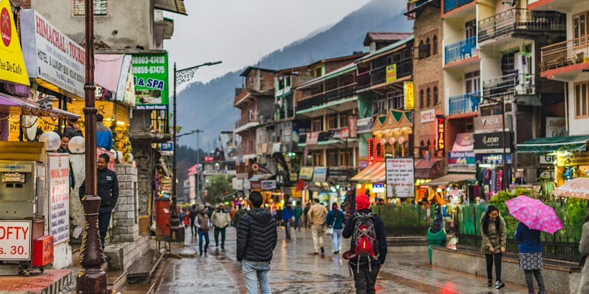 Shopping in Nainital Street offering souvenirs and scenic views.