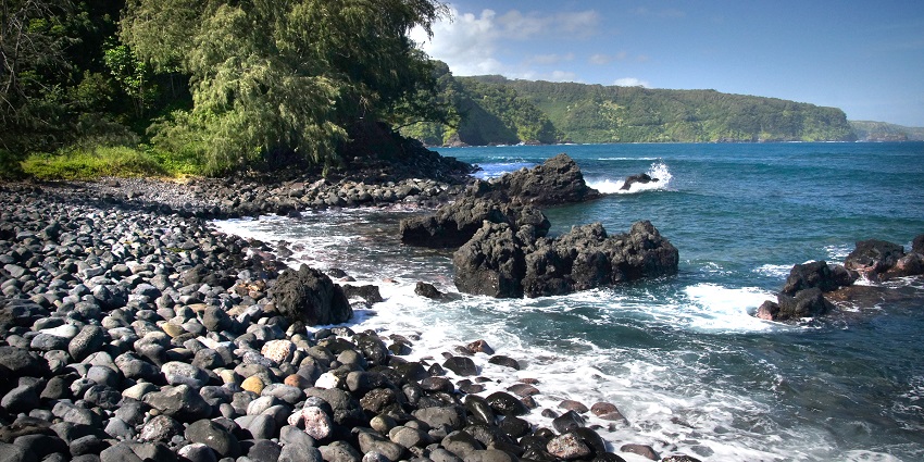 Keanae town in Maui County is a peninsula of Hawaii known for best of its taro farm growing