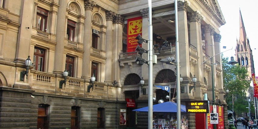 Image of Melbourne town hall for comedy festival - famous festival in Australia at Melbourne
