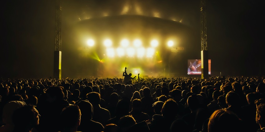 People gathering for one of the best music festivals in Melbourne offering all dance genres.