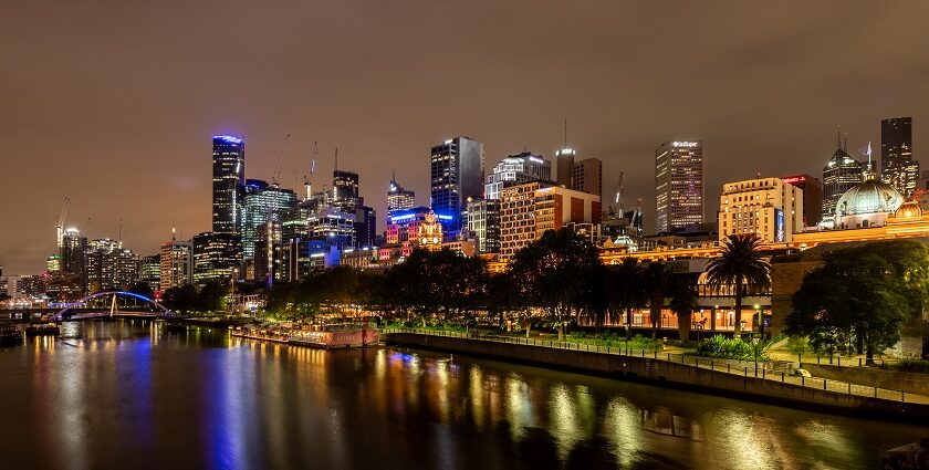 A View of Vibrant Nightlife in Melbourne— home to scenic parties and beautiful landscape