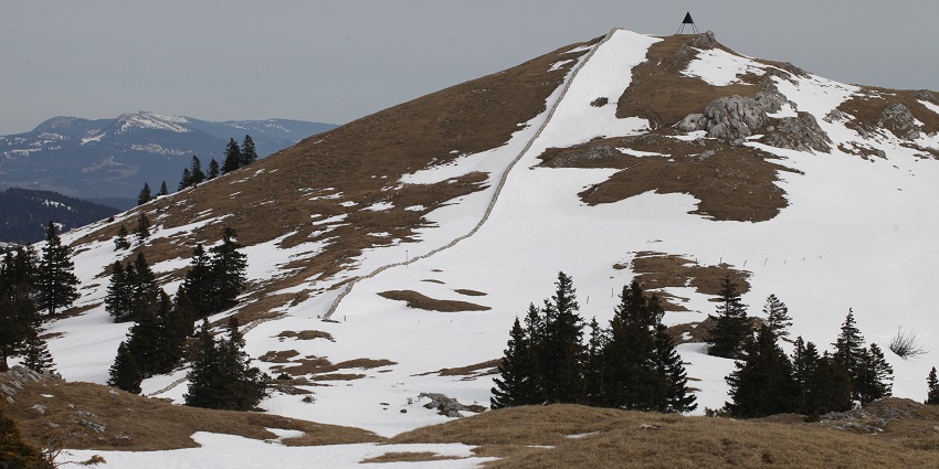 Summit Mont Tendre for panoramic views of the Swiss countryside