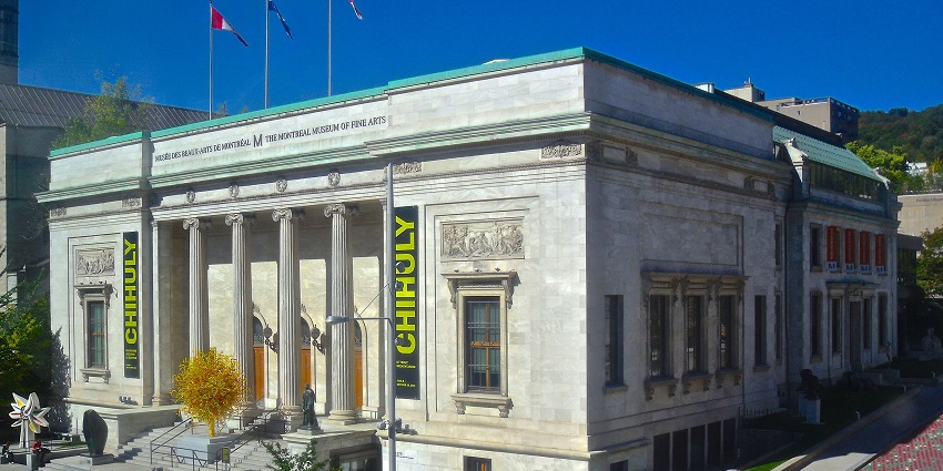 A picture of an art gallery building, making it one of the most wonderful places in Montreal.