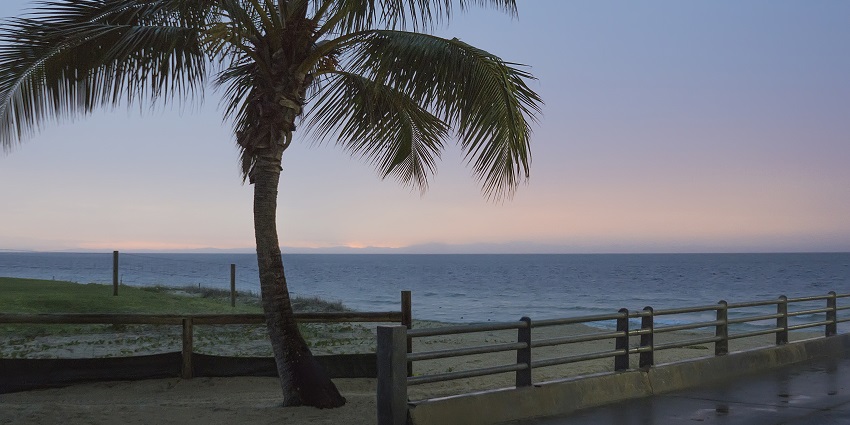 A sunset witnessed at Moreton Island, a beach in Brisbane in Australia