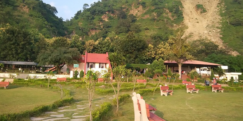 Morni Hills and Tikkar Taal lake surrounded by forested slopes in Haryana, , one of the best hill stations near Vrindavan.