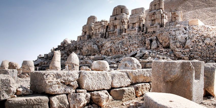 Witness sunrise at Mount Nemrut, Turkey's breathtaking wonder.