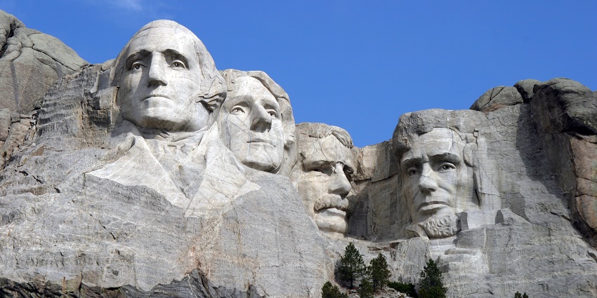 The picture of the Monument of the Dean Franklin located in Mount Rushmore, South Dakota