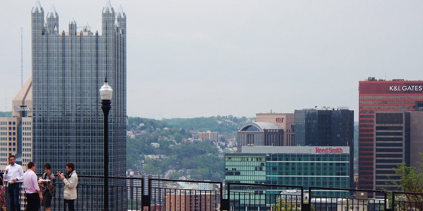 A picture of Pittsburgh from Mount Washington is perfect for Valentine's Day.