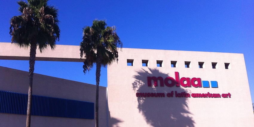 The exterior of the Museum of Latin American Art (MOLAA) in Long Beach, California