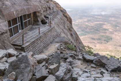 An image of the Naneghat trek offers a lot of scenic views, with lush greenery.