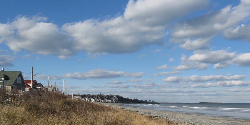 Beautiful view of Nantasket Beach, one of the popular beaches in Boston