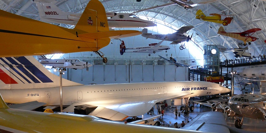 A look of the vast collection of aircraft at the Smithsonian National Air and Space Museum.