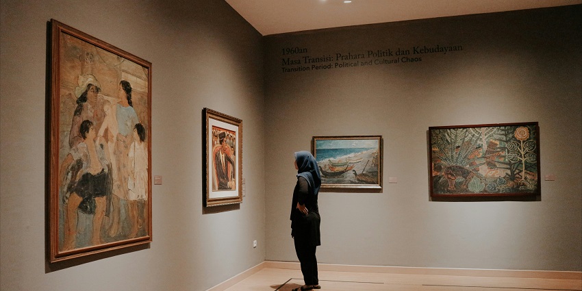 Exquisite paintings at one of the famous art museums in Mumbai, NGMA