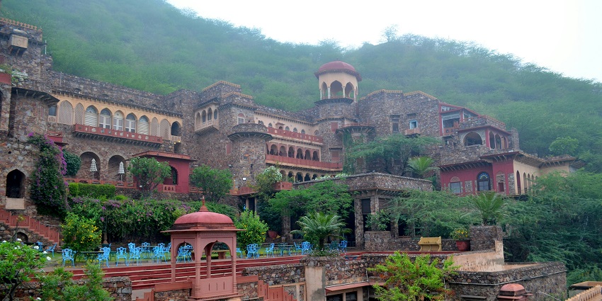 the mighty neemrana fort with its supreme architectural beauty for traveller to explore.
