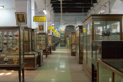 A view of the Nehru Children's Museum, a large colonial building in Kolkata, India.