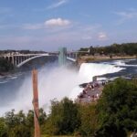 Niagara Falls viewed from the New York side, showcasing its powerful cascading waters.