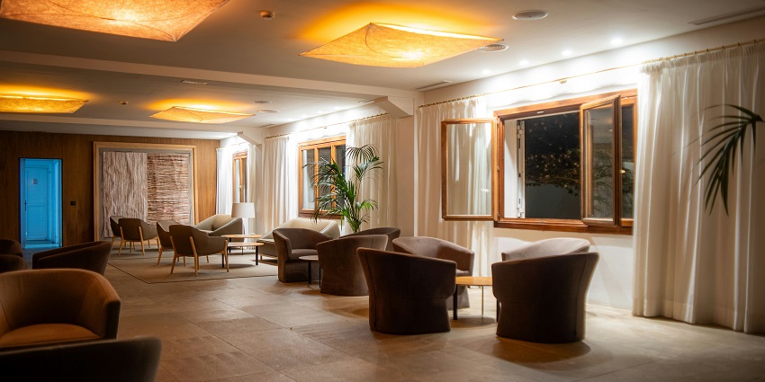 An image of Nocturne lounge and bar with huge drinks in stock in the background.