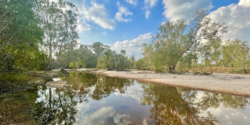 Picturesque view of Magela Creek, Northern Territory - One of the best places to visit in Australia