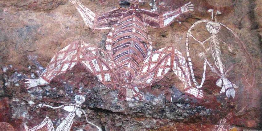 Image of architectural marvel of rock site, near Kakadu National Park