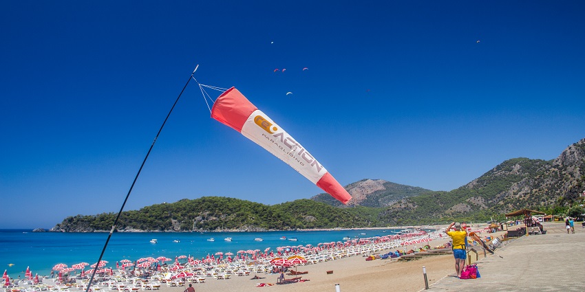 Lush green mountains surround the beaches in Turkey