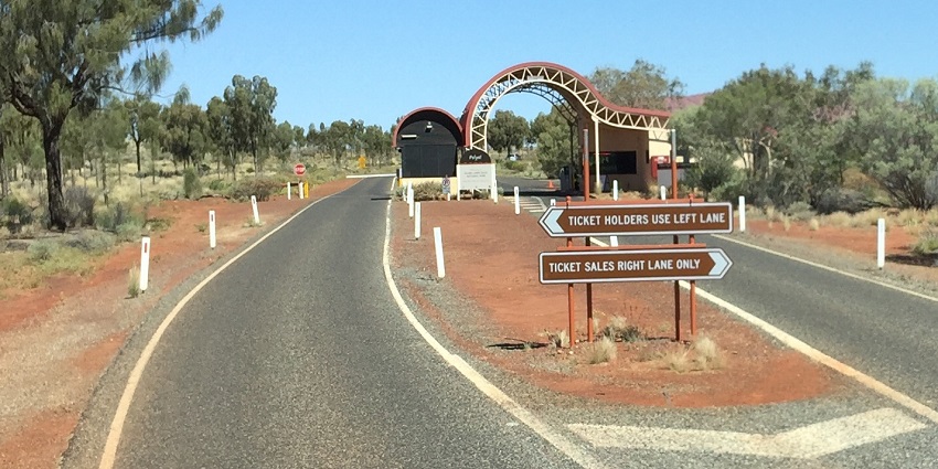 Uluru Kata Tjuta national park seen from a distance
