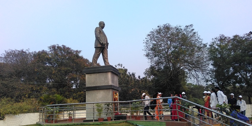 View of the B.R Ambedkar with the blue sky canvas in the background