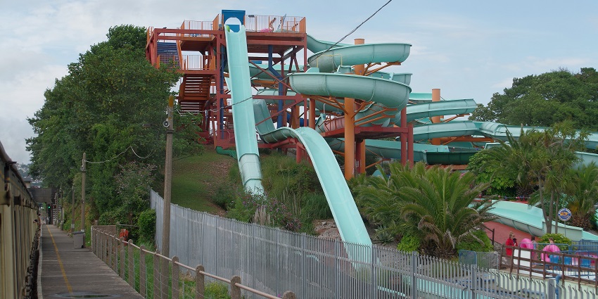 Fun water rides are available at the Aqua Marina Waterpark