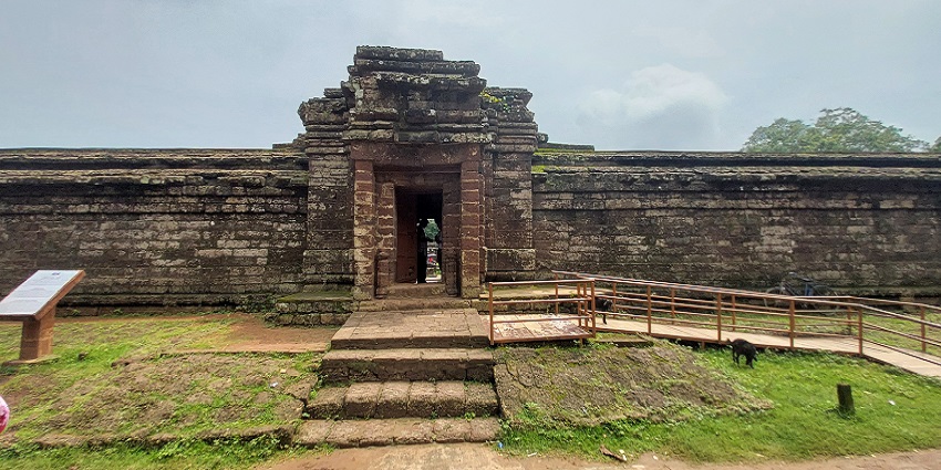 A panoramic view of ancient ruins and natural
