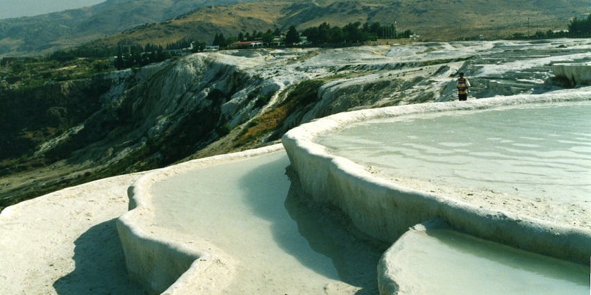 Pamukkale is among the best places to visit in Turkey in February with white terraces and thermal pools.