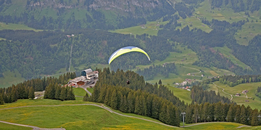 View of paragliding - things to do in Interlaken include paragliding