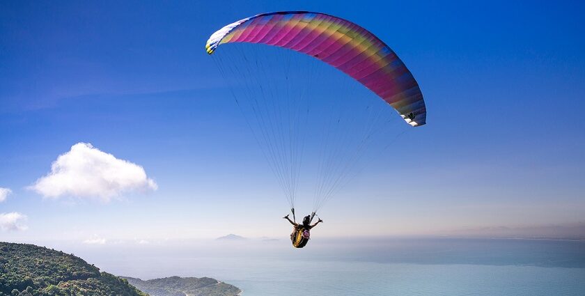 Thrilling paragliding in Nainital above stunning lakes and hills.