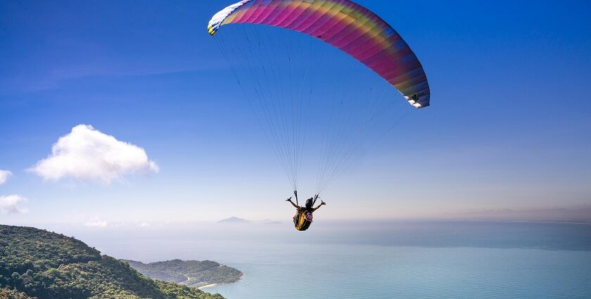 Paragliding in Turkey with stunning coastlines and landscapes.