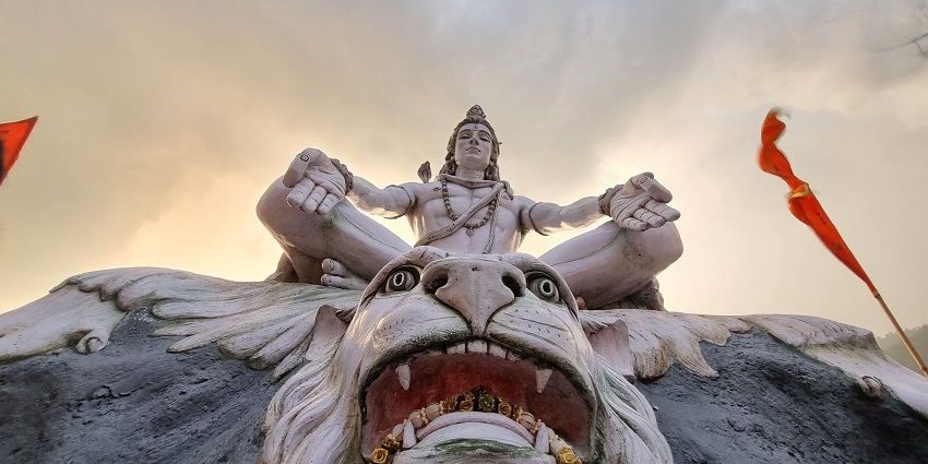 Statue of lord Shiva at the Parmarth Niketan.