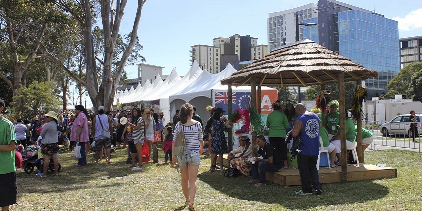 Shop from the stalls at the festival, a fun thing to do in Auckland in February