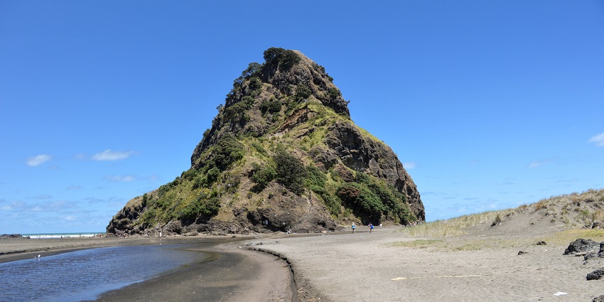 Piha Beach near Auckland, is about 45 minutes away from the city.