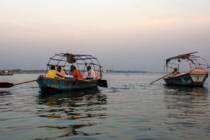 A beautiful view of Prayagraj Sangam, showcasing the best places to visit in Allahabad.