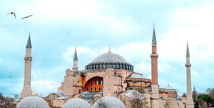 The places to visit in Istanbul include historical landmarks and a modern skyline.