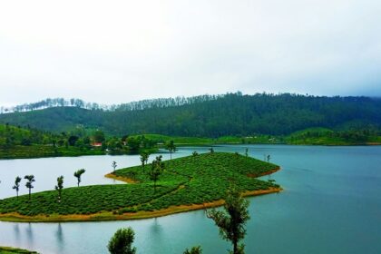 A picture of a serene lake, showcasing some of the top places to visit in Valparai.