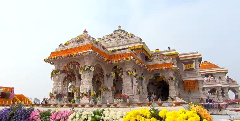 A picture of Ram Janam Bhoomi temple, one of the best places to see near Ayodhya