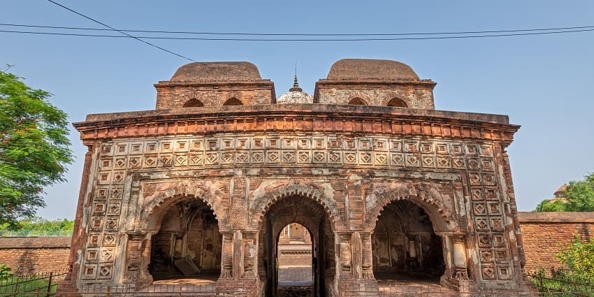 A picture of Radha Shyam Temple, which is one of the most popular temples in Bishnupur.