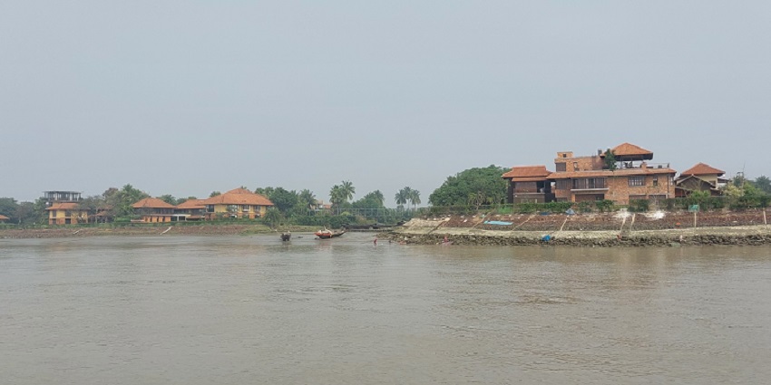 A scenic view of shimmering waters of Raichak a tourist attraction near Pailan Temple.