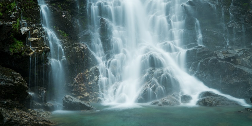 Famous waterfall known for dramatic scenery and Sherlock Holmes connection.