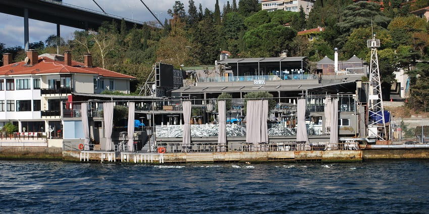 Image of Reina restaurent in day time - Nightlife in Istanbul offering great music, views, and ambiance