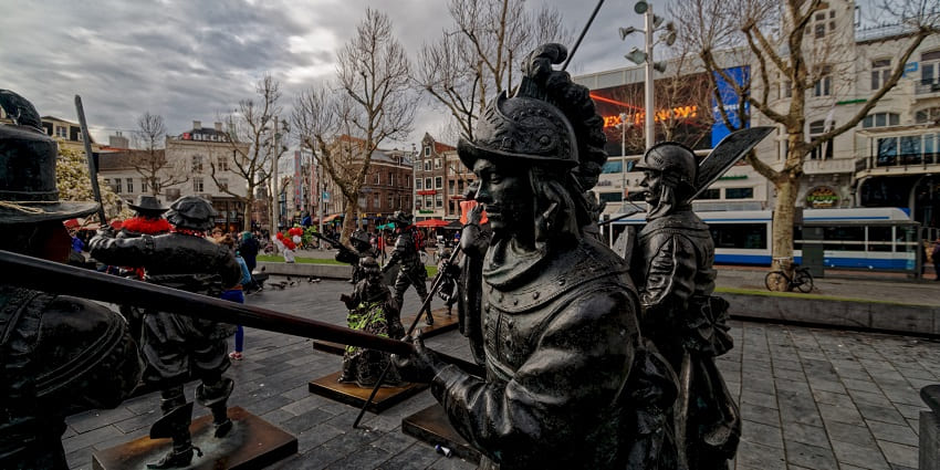 The central square with cafes, bars, and cultural landmarks offers the best nightlife
