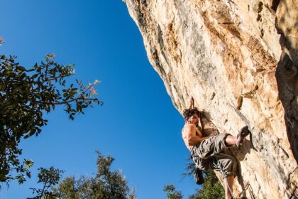 Rock climbing in Rishikesh offers thrilling adventure amidst stunning Himalayan landscapes.