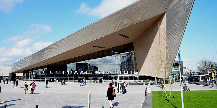 Explore the modern architecture of Central Station- one of the things to do in Rotterdam.
