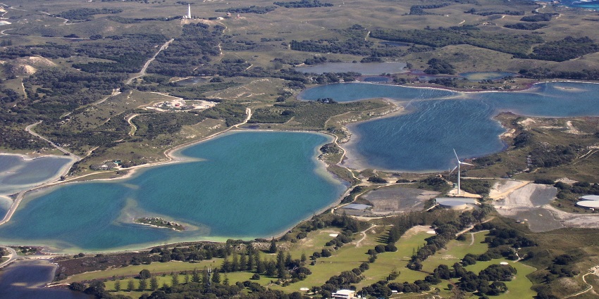 A lovely Aerial view of Rottnest Island which is one of the islands near Australia.