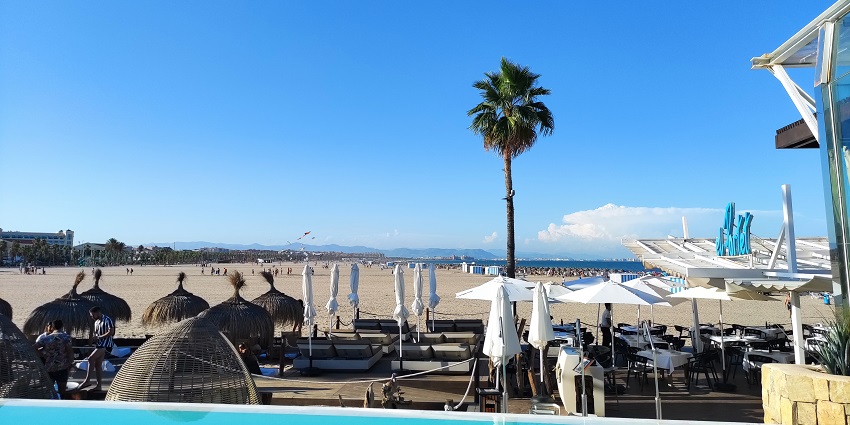 Nightlife in Antalya beachfront club that offers cocktails, music, and a laid-back vibe.