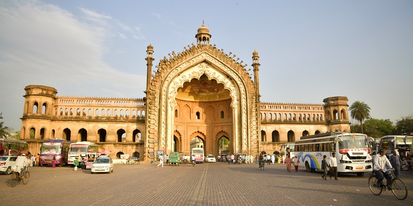 An image of the grand Rumi Darwaza, an architectural marvel in Lucknow.