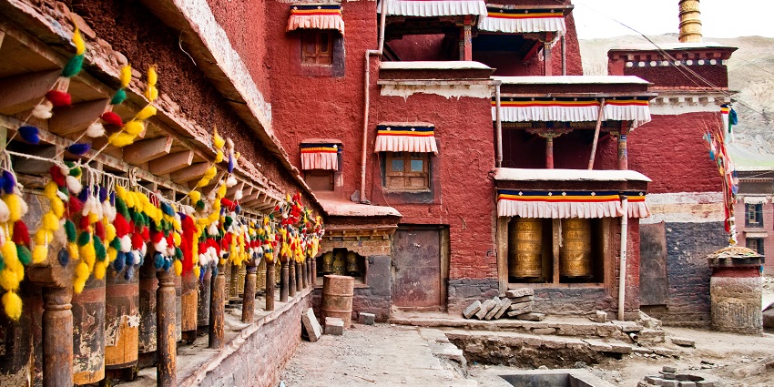 A picture of Sakya Monastery, which is one of the best Buddhist Monasteries in Kolkata.